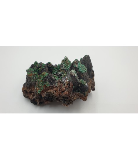Azuromalahite Complex in Ankeritiated Calcite