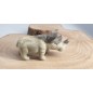 Carved Rhinoceros from Grey Jasper