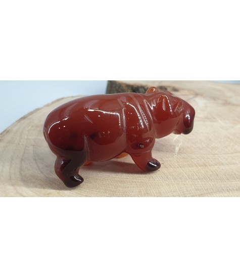 Carved Hippopotamus by Karneolis