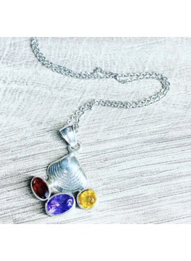 Silver (925) necklace with...