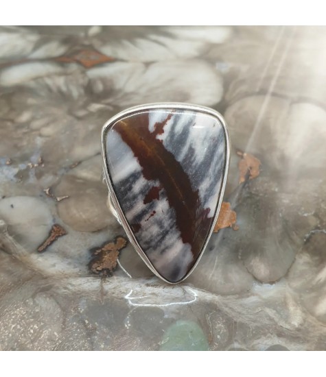 Ασημένιο 925 δαχτυλίδι με Ίασπι.