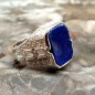 Ασημένιο 925 ανδρικό δαχτυλίδι με Λάπις Λάζουλι.
