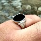Ασημένιο 925 ανδρικό δαχτυλίδι με Ονυχα.