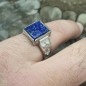 Ασημένιο 925 ανδρικό δαχτυλίδι με Λάπις Λάζουλι.