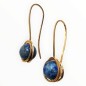Χειροποίητα Επιχρυσωμένα Σκουλαρίκια από Ασήμι 925 με Λάπις Λαζούλι