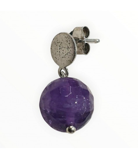 Σκουλαρίκια από Ασήμι 925 με Φυσικό Αμέθυστο – Κομψότητα & Ενεργειακή Ισορροπία