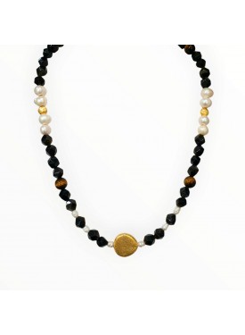 Οψιδιανος χρυσάφι,  μάτι Τίγρης,  μαργαριτάρια