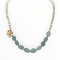 Κολιέ με Μαργαριτάρια Γλυκού Νερού, Ακουαμαρίνα και Επιχρυσωμένο Ασήμι 925