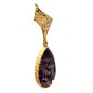 Επιχρυσωμένα Ασημένια Σκουλαρίκια 925 με Copper Amethyst