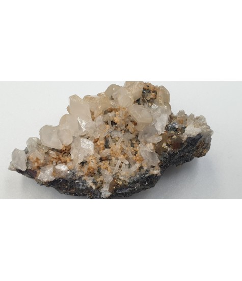 Calcite complex with Quartz, Galenite and Iron Pyrite complex
