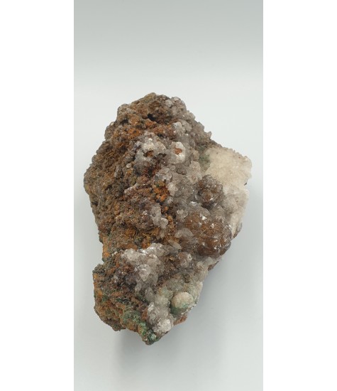 Calcite complex with fluorite and Malahite