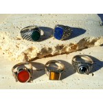 Ανδρικά Ασημένια Δαχτυλίδια με Κρυστάλλους